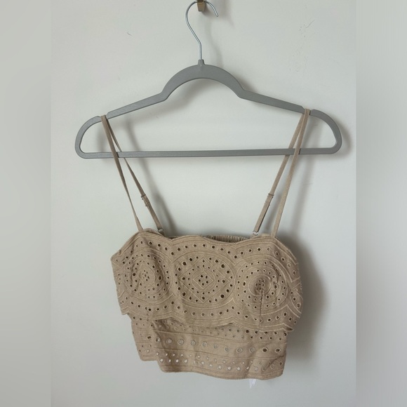 Jason Wu Tan Crop Eyelet and Skirt Set - Picture 2 of 7